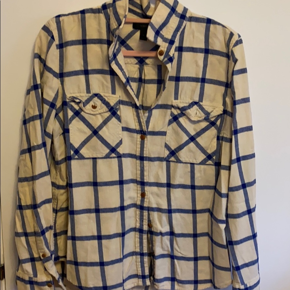 J.Crew, flannel button down